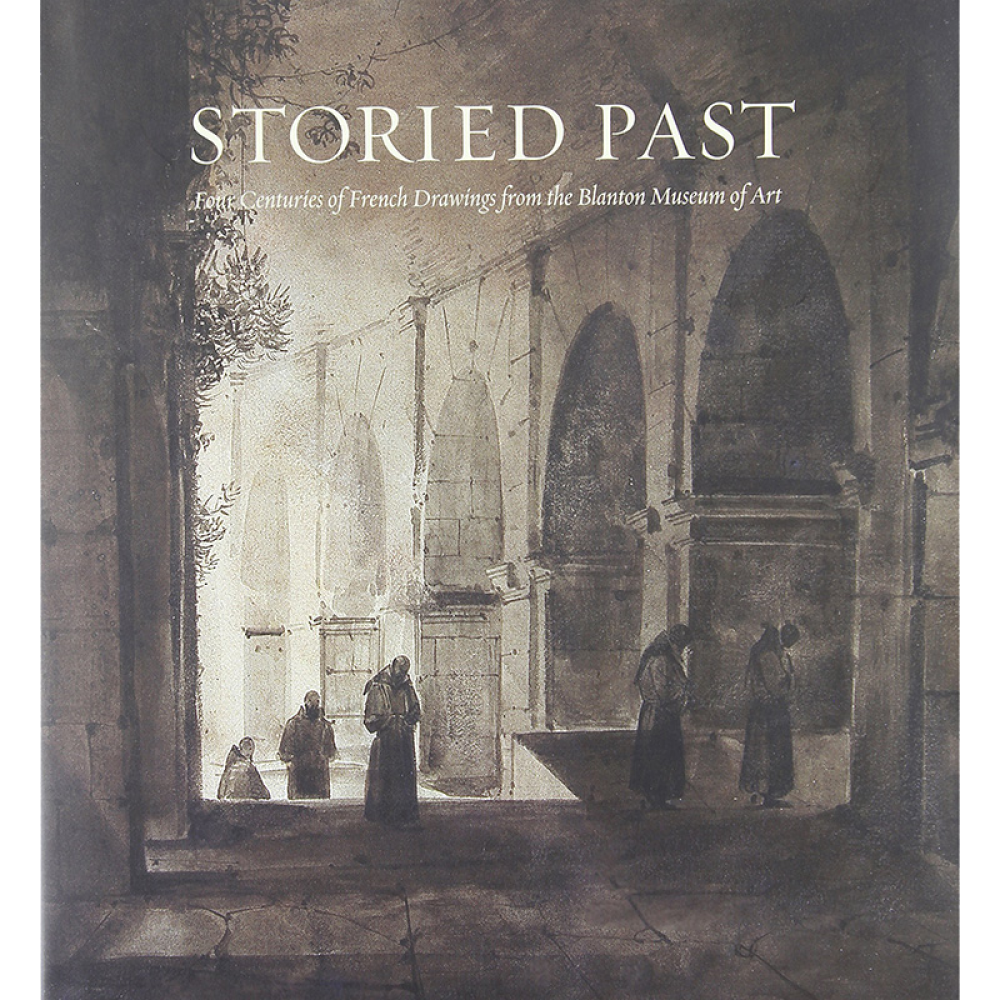 Book cover featuring a sepia-toned illustration of monks walking under stone arches with the title "STORIED PAST."
