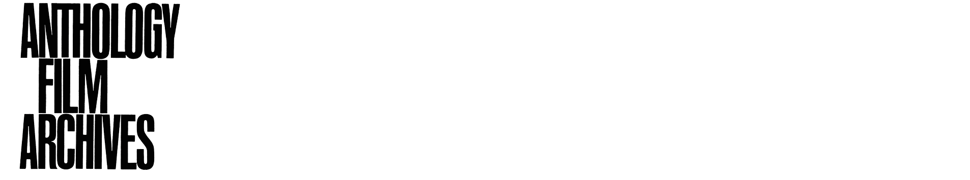 Logo for Anthology Film Archives in all caps black text