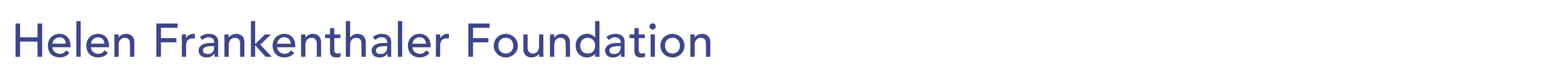Helen Frankenthaler Foundation logo in sans serif blue type