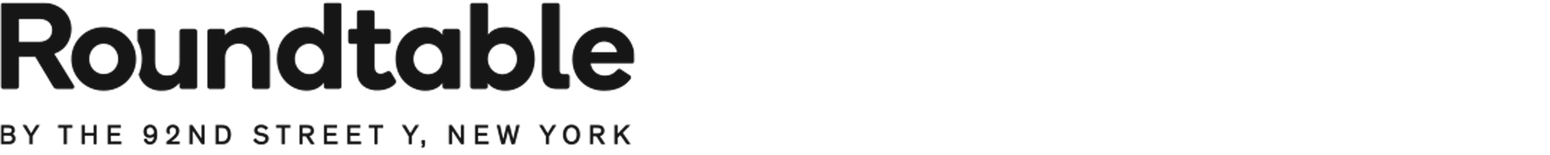 Logo for Roundtable by the 92nd Street Y, New York, with the name in black text