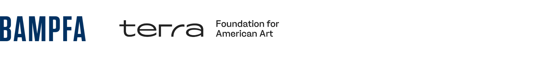 Berkeley Art Museum and Pacific Film Archive (BAMPFA) logo and the Terra Foundation for American Art logo.